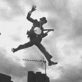 Jumping over the roof tops of London town